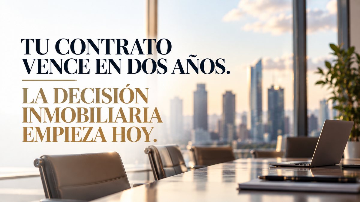 TU CONTRATO VENCE EN DOS AÑOS. LA DECISIÓN INMOBILIARIA EMPIEZA HOY.