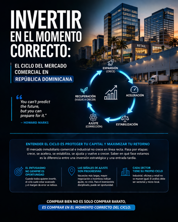 Invertir en el momento correcto: el ciclo del mercado comercial en República Dominicana