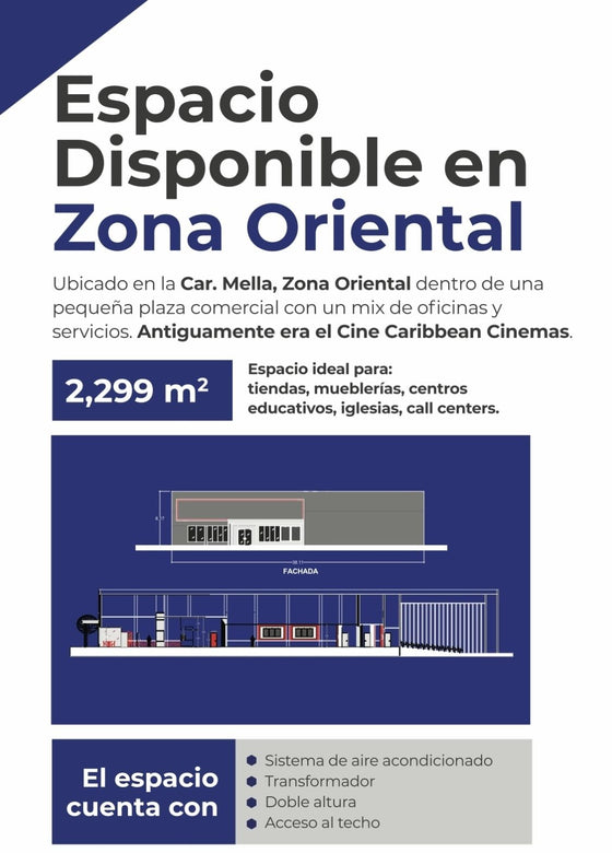 Locales comerciales alquiler Carr. Mella Zona Oriental Santo Domingo Este