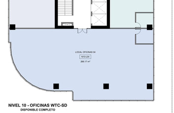 Oficina Clase A en Alquiler – Piso 21 | 266.63 m² World Trade Center – Blue Mall-9