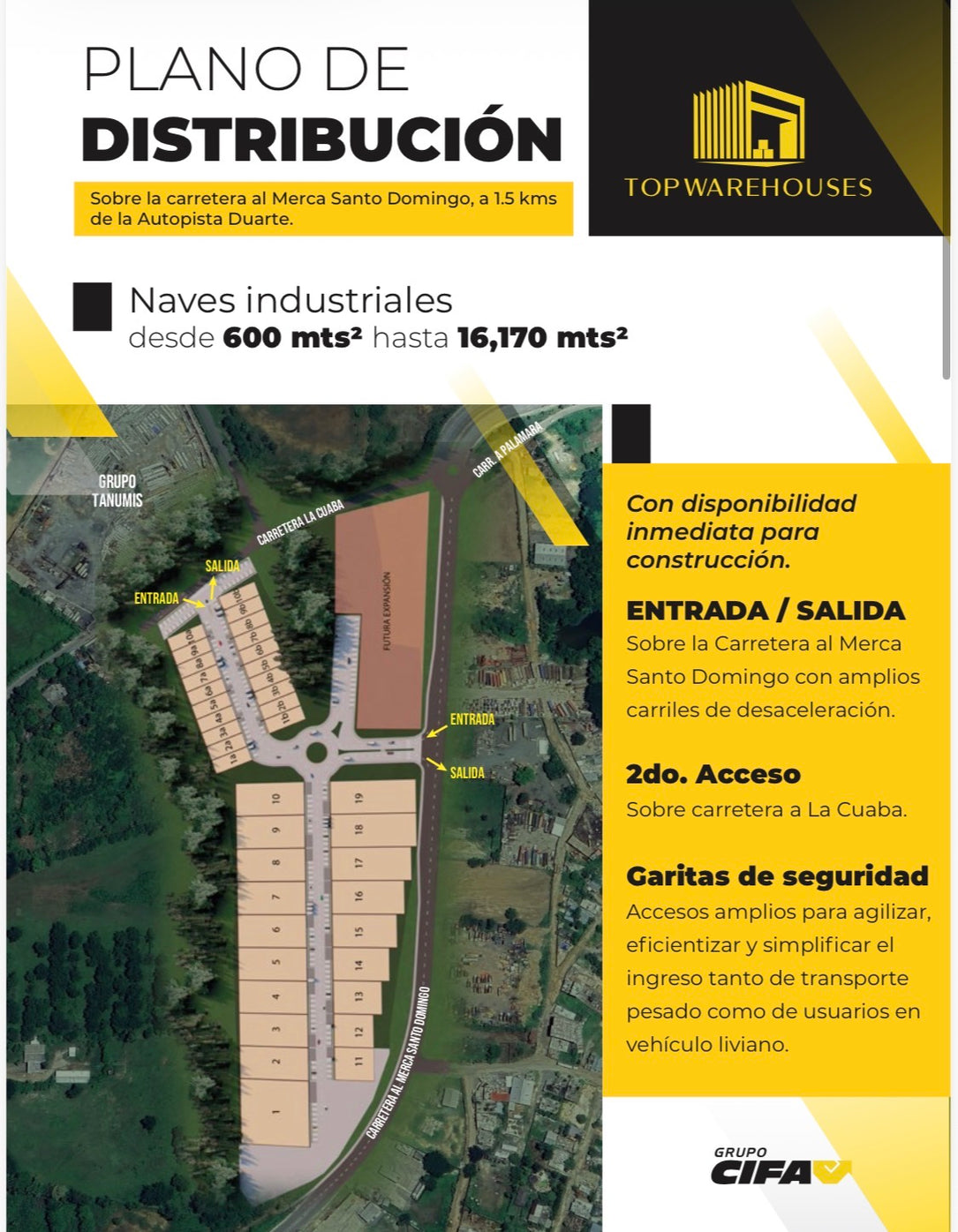 Venta de Naves Industriales y Logísticas – Desde 1200 m² TOP WAREHOUSES Nuevo | Carretera al Merca, Santo Domingo