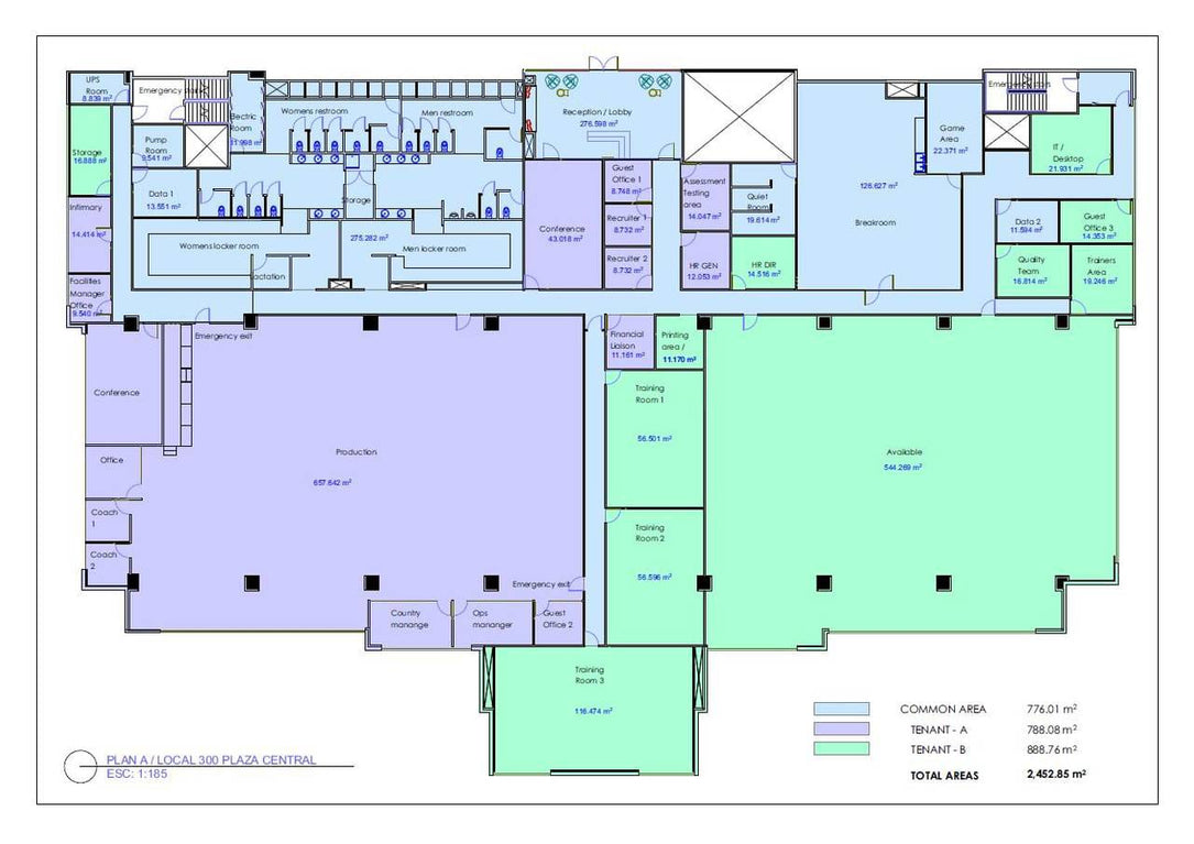 Oficina / Call Center Alquiler –888 m2 Piantini