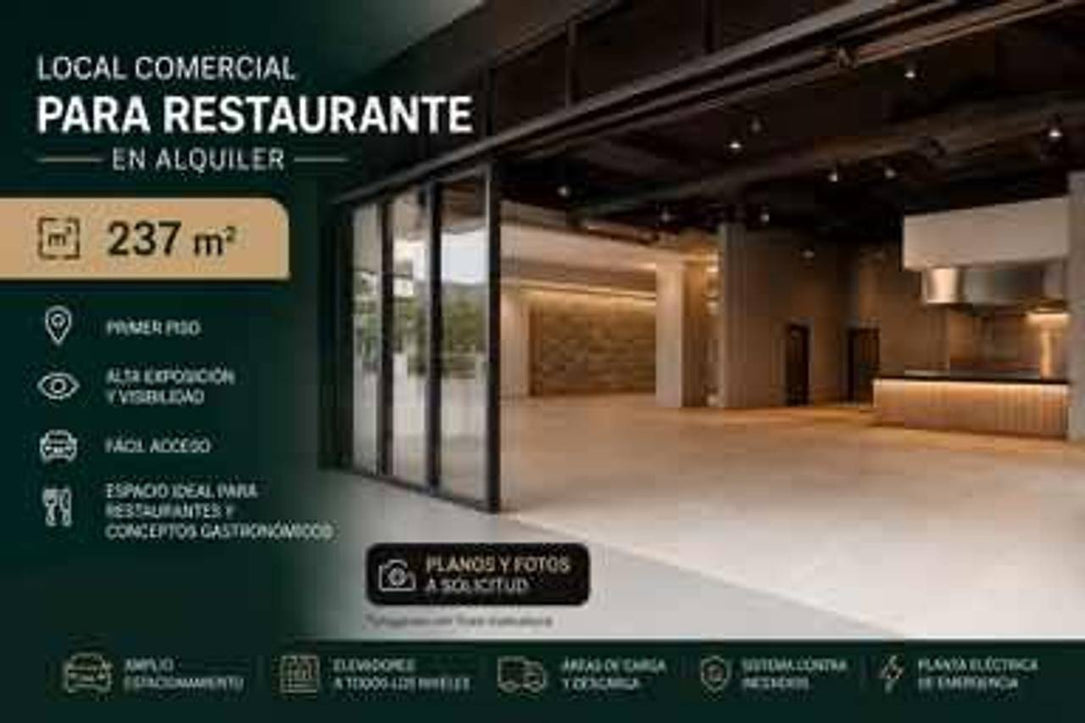 Local Comercial para Restaurante en Alquiler – 237 m² | Av. Charles Sumner, Santo Domingo