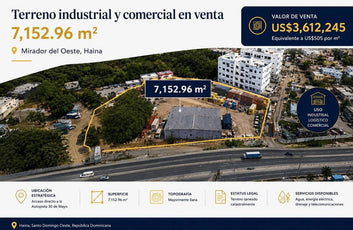 Terreno industrial y comercial en venta | 7,152.96 mts2 Mirador del Oeste, Haina-1